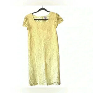 The Children’s Place NWT Womens Yellow Crochet Lace Midi Dress Size XS